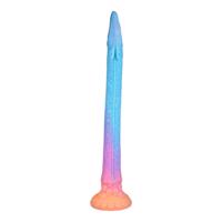 OgazR XXL Eel - fluorescenčné análne dildo - 47 cm (ružové)