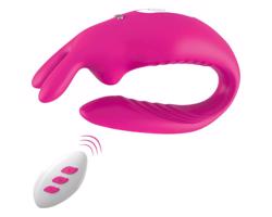 Aixiasia Hera - bezdrôtový, rádio Vibrátor pre páry (ružový)