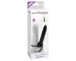 Analfantasy Double Trouble - pripínateľné análne dildo (čierna)