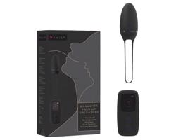 B SWISH Premium - čierne vibračné vajíčko s rádiom, akumulátorové
