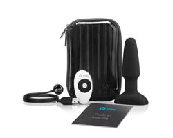 b-Vibe - rotačný perličkový anál vibrátor (čierny)