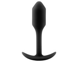 b-vibe Snug Plug 1 - análny kolík s vnútornou váhou (55g) - čierny