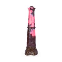 Bad Horse - Silicone Horse Tool Dildo - 24cm (Black-Pink)