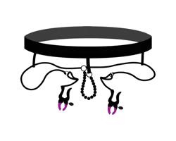 Bad Kitty - intímne rozťahovacie klipy s nohavičkami - fialovo-čierne (S-L)