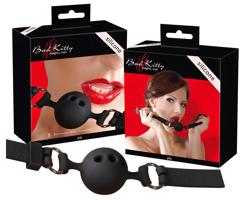 Bad Kitty malý silikónový náhubok (čierny)