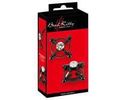 Bad Kitty - trblietavé čierne ozdoby na bradavky