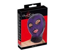 Bad Kitty - žiarivá maska na uspokojenie (fialovo-čierna)
