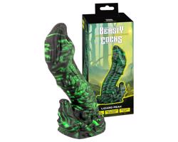 Beasty Cocks Lizard Peak - jaštericový penis dildo (zeleno-čierne)