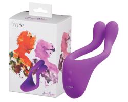 BeauMents Doppio - akumulátorový 3-motorový pár vibrátor (fialový)