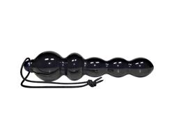 Black Jack - čierne análne dildo s perličkami