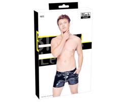 Black Level - pánske lakované šortky s bočnými vreckami (čierne)