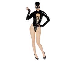 Black Velvet - celotelový Batwoman overall (čierny)