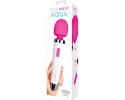 Bodywand Aqua - vodoodolná masážna vibrácia (biela-ružová)