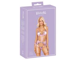 Bozkávateľná – ružové vyšívané prádlo (ružová)