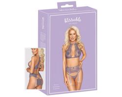 Bozkávateľný - čipkovaná spodná bielizeň set (fialová)