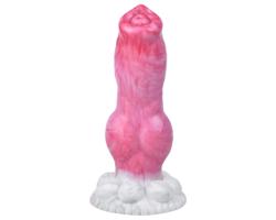 Bulldogový penis dildó - 17cm (ružová)