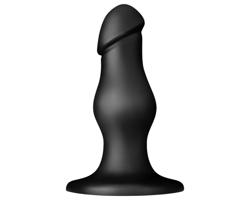 BUTTR FIM-92 - čierne análne dildo s prísavkou