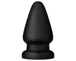 BUTTR Ľadový drsňák - veľký čierny análny plug