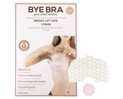 Bye Bra D-F - neviditeľné pánské náplasti - ružové (3 páry)