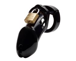 CB-6000 CB-X - Luxus penis klietka so zámkom (čierna)