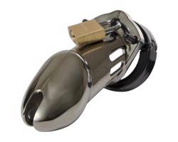 CB-6000 - luxusný penisový klietka so zámkom (chróm)