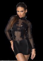 Čierne šaty Sensual Dominatrix, XL