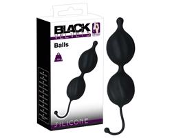 Čierny zamat vlnitá gulička Gejša duo