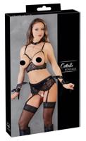 Cottelli Bondage – čipkovaná súprava spodného prádla (5 dielna)