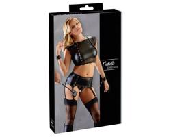 Cottelli Bondage - reťazové spodné prádlo set (čierne)