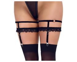 Cottelli - elegantný podväzkový pás (čierny)