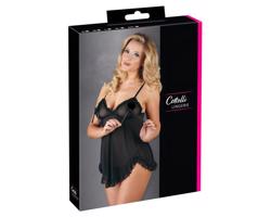Cottelli - Jemný volánový babydoll (čierny)