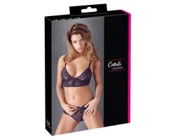 Cottelli - Kvetinová čipkovaná súprava podprsenky (fialová)