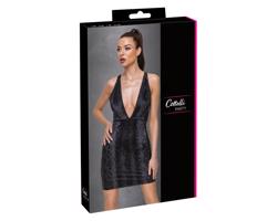 Cottelli Party - šaty s hadím vzorom (čierne)