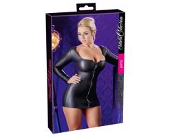 Cottelli - párty šaty s kamienkovým zipsom (čierne)