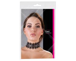 Cottelli - Perlový a štrasový čipkový golier (čierny)