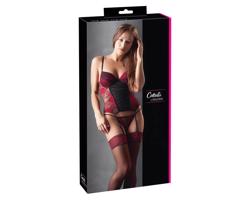 Cottelli - Ružový korzet a tangá (červené)