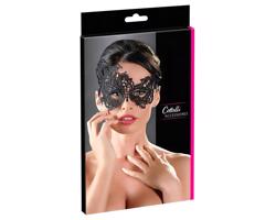 Cottelli - Vyšívaná asymetrická maska (čierna)