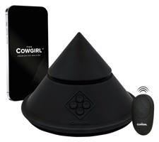 Cowgirl Cone - inteligentný stroj na sex s rôznymi polevami (čierny)