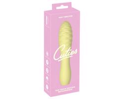 Cuties Mini 3 - nabíjací, vodotesný vibračný buzogán (žltý)