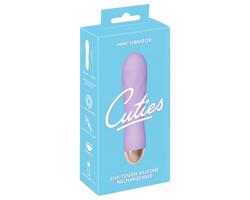 Cuties Mini - nabíjateľný, vodotesný vibrátor s drážkami (fialový)