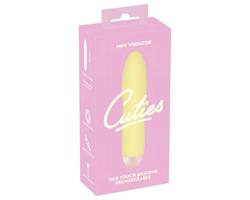 Cuties Mini Yellow - nabíjací silikónový vibrátor (žltý)