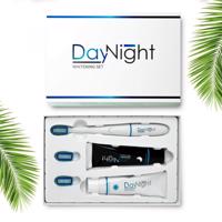 DayNight Whitening - Kompletný Day Night Set 1x kefka, 2x náhdraná hlavica, 2x 60ml pasta