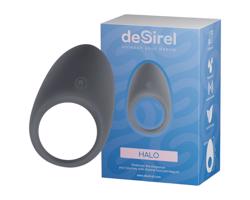 Desirel Halo - múdra, vibračná penisová krúžok (čierna)