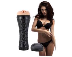 Dievča od vedľa Tori - realistická vagína v puzdre (prirodzená-čierna)