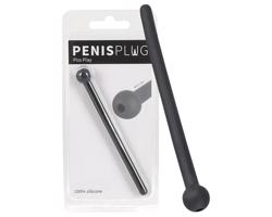 Dilátor Piss Play - dutá, silikónová uretrálna rozširovačka (čierna)