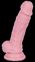 Dildo s prísavkou a semenníkmi Silicone (18 cm)