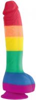 Dildo s prísavkou Rainbow Lust (24,5 cm)