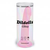 Dildolls Glitzy - silikónové dildo s prísavkou (ružové)