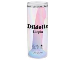 Dildolls Utopia - farebný silikónový dildo s prísavkou