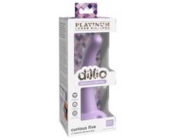Dillio Curious Five - prísavkový dildo (15cm) - fialový